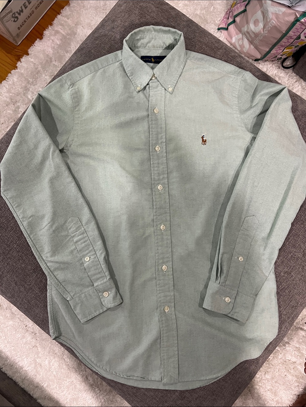Ralph Lauren Men’s Pale Mint Button-Down Oxford Shirt